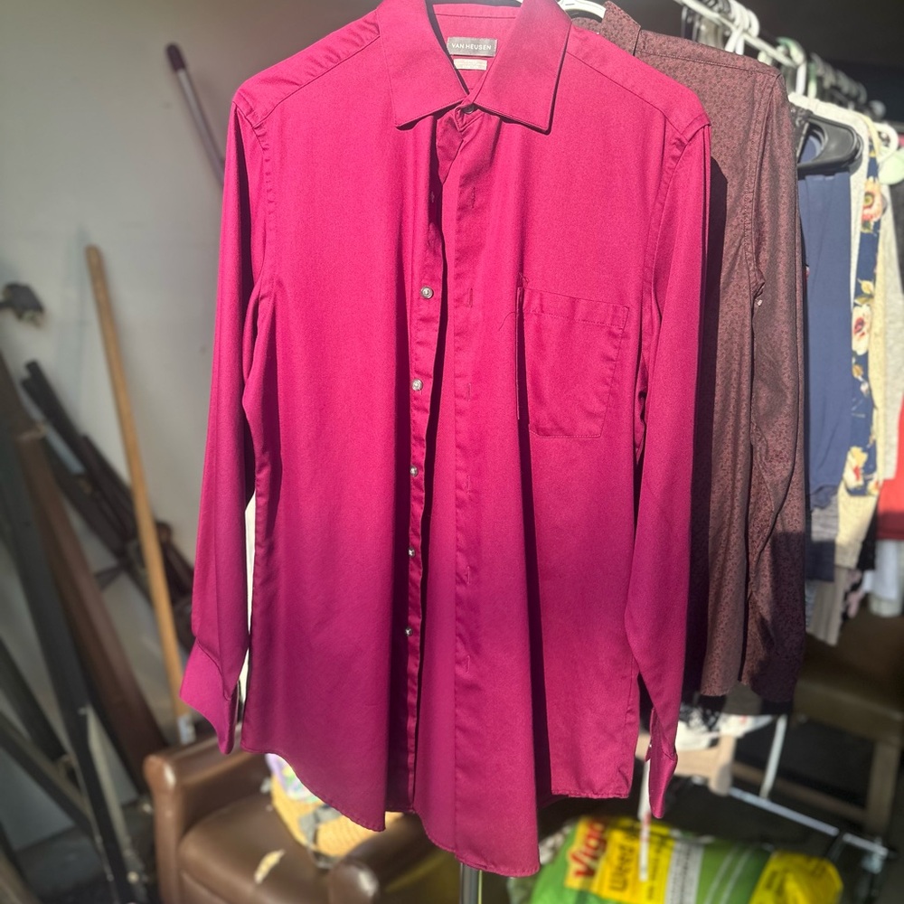 Van Heusen Red Dress Shirt